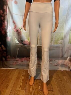Women’s High-Waist White Flare Leg Pants